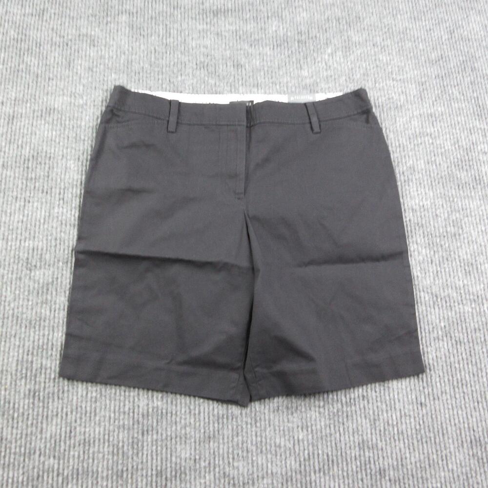 Talbots Shorts Womens 14P Black Petite Heritage Twill Chino Stretch 35x9* NWT